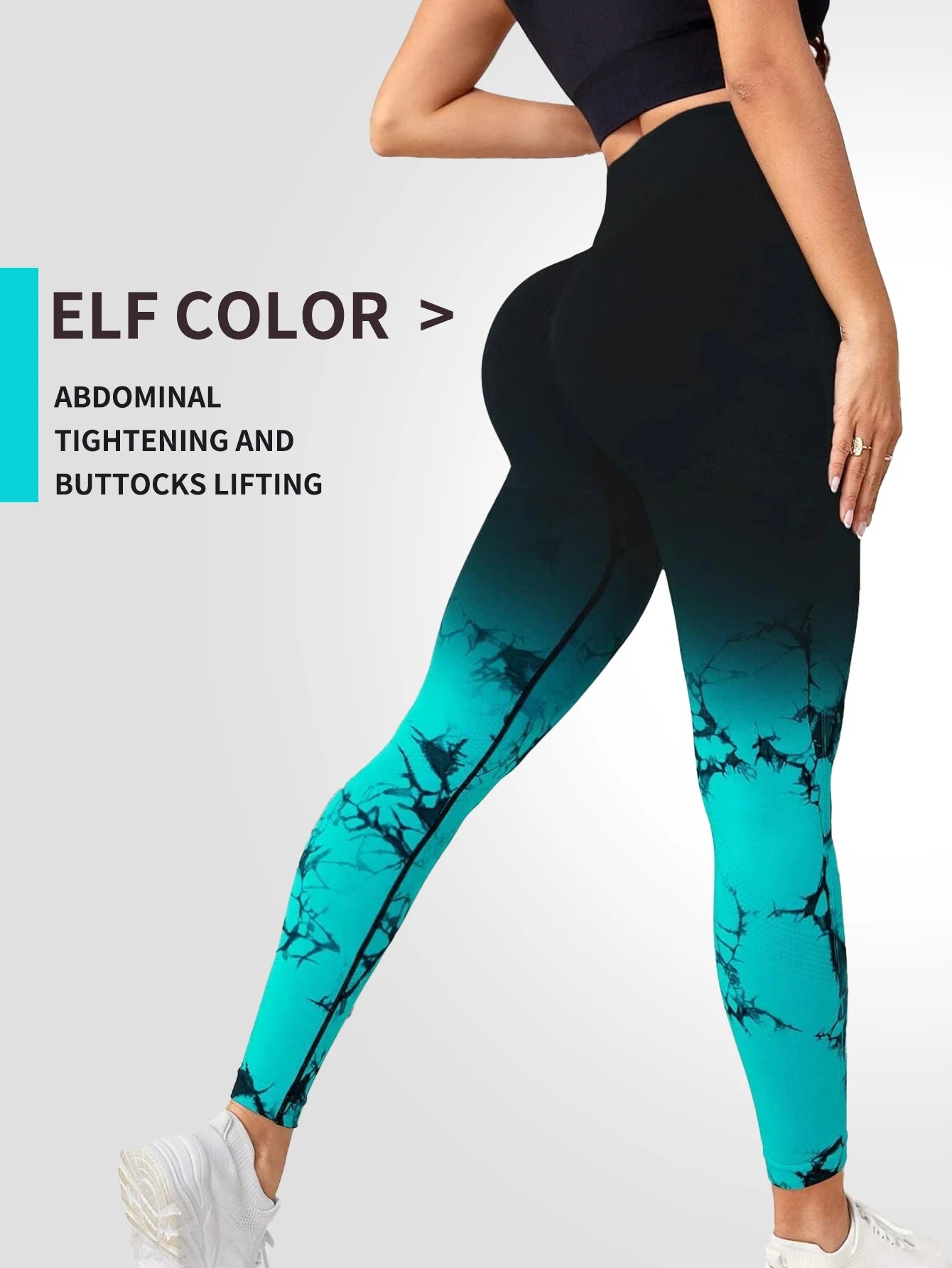 Gradient High-Waist Hip-Lifting Yoga Pants